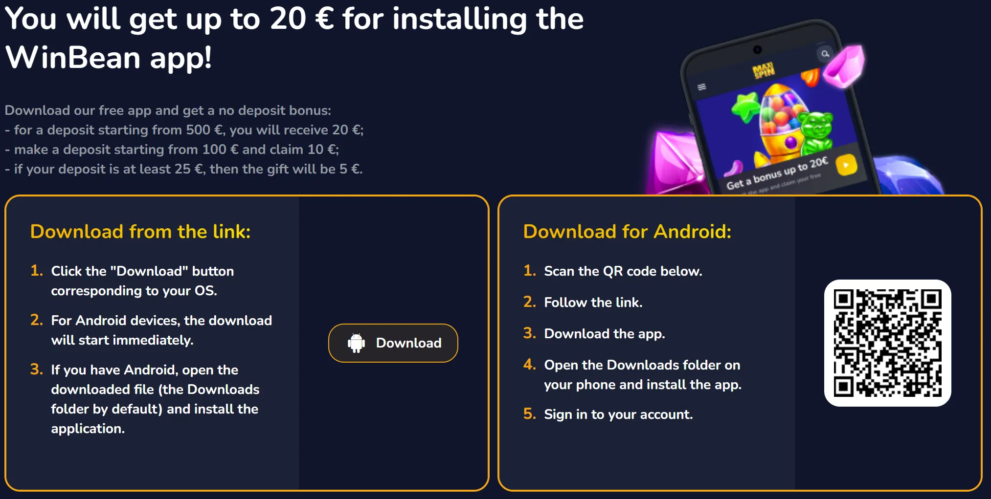 winbean casino mobile app